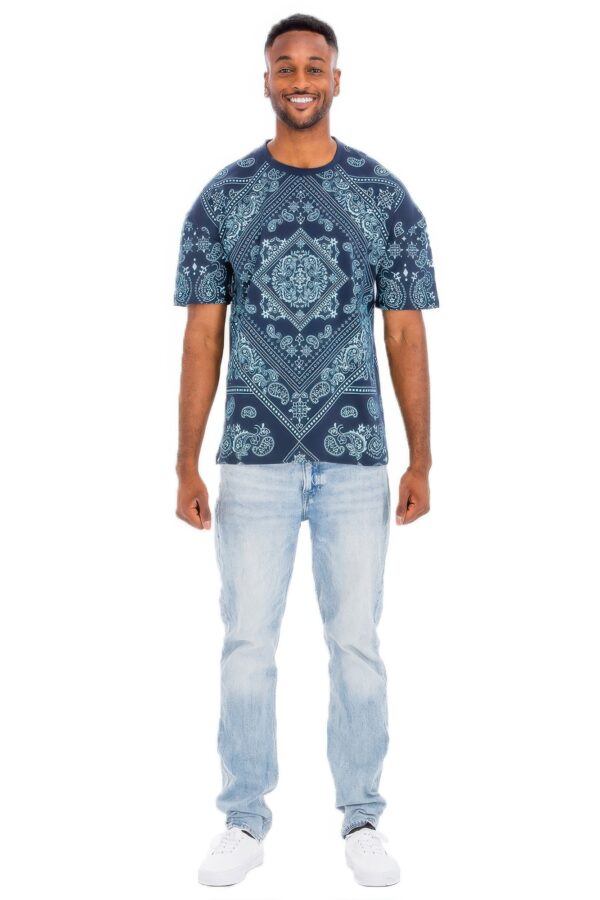 Bandana-Print Allover Cotton T-Shirt
