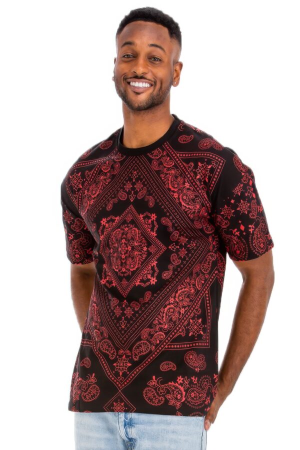 Bandana-Print Allover Cotton T-Shirt