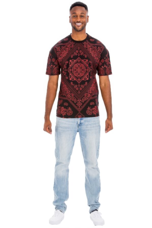Bandana-Print Allover Cotton T-Shirt