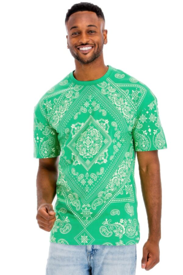 Bandana-Print Allover Cotton T-Shirt