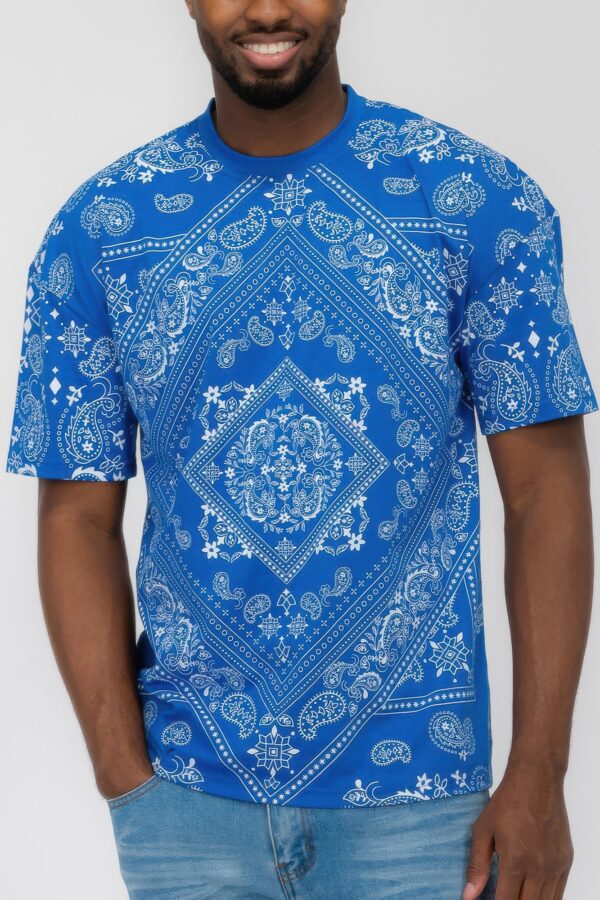 Bandana-Print Allover Cotton T-Shirt