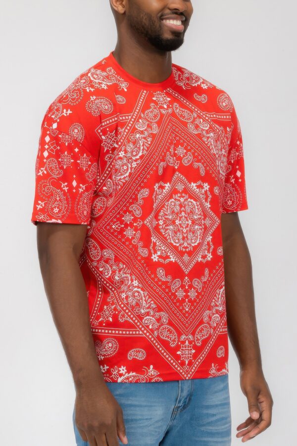 Bandana-Print Allover Cotton T-Shirt