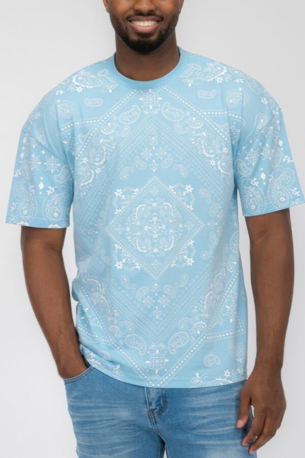 Bandana-Print Allover Cotton T-Shirt