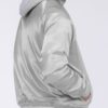 Satin Varsity Bomber Jacket – Striped Trim
