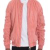 Mirosuede Scrunched Bomber Jacket – Suede Velvet Finish