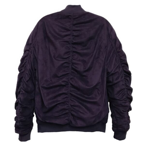 Mirosuede Scrunched Bomber Jacket – Suede Velvet Finish