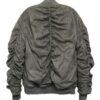 Mirosuede Scrunched Bomber Jacket – Suede Velvet Finish