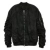Mirosuede Scrunched Bomber Jacket – Suede Velvet Finish
