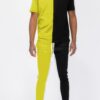 Two-Tone Color Block Track Joggers – Ankle Zipper