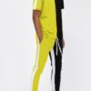 Two-Tone Color Block Track Joggers – Ankle Zipper
