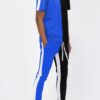 Two-Tone Color Block Track Joggers – Ankle Zipper