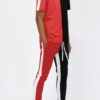 Two-Tone Color Block Track Joggers – Ankle Zipper
