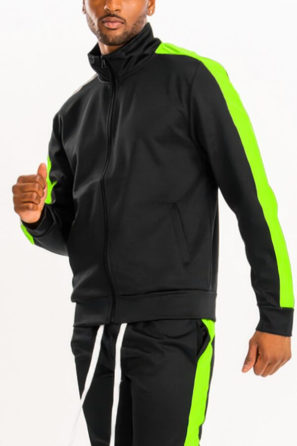 Men’s Track Jacket – Single Sleeve Stripe