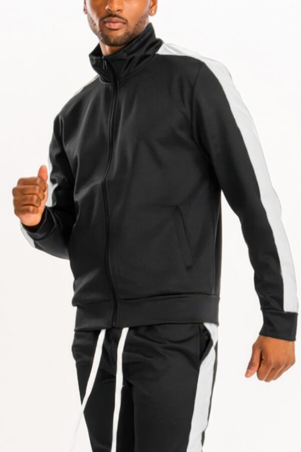 Men’s Track Jacket – Single Sleeve Stripe