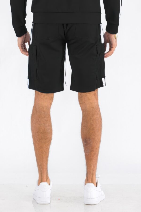 Two-Stripe Cargo Pouch Shorts – Men’s Athletic Cargo
