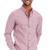 Men’s Casual Long-Sleeve Button-Down with Faux Pocket