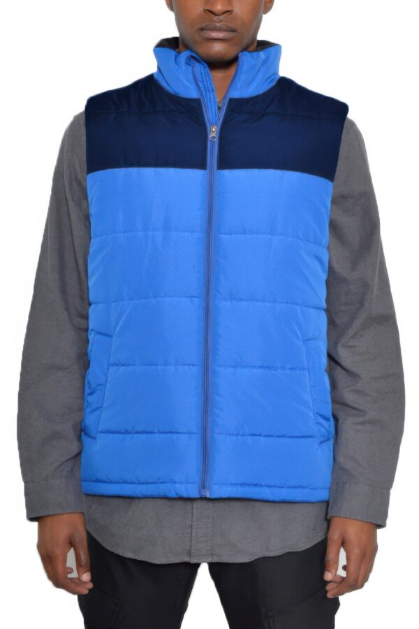 Men’s Padded Two-Tone Vest – Contrast Panels
