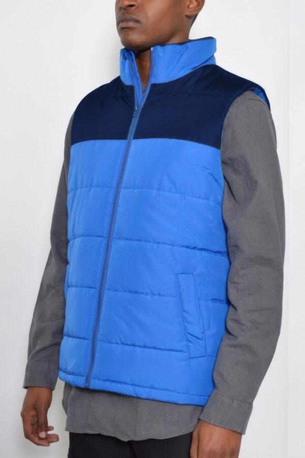 Men’s Padded Two-Tone Vest – Contrast Panels
