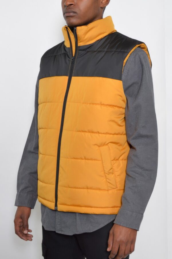 Men’s Padded Two-Tone Vest – Contrast Panels