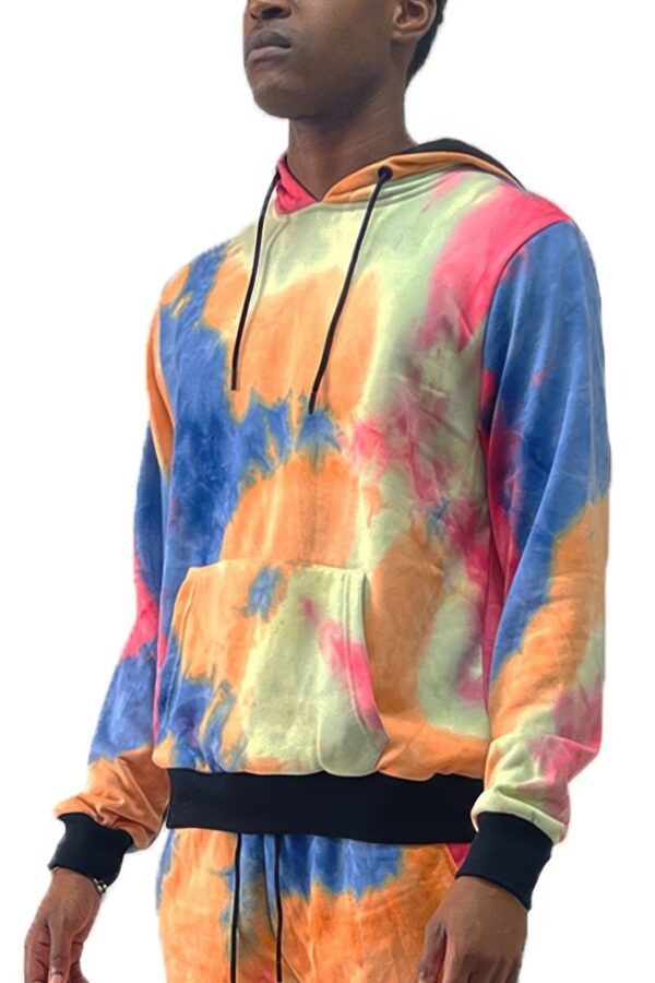 Tie-Dye Cotton Hoodie – Men’s French Terry