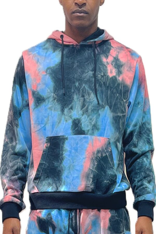 Tie-Dye Cotton Hoodie – Men’s French Terry