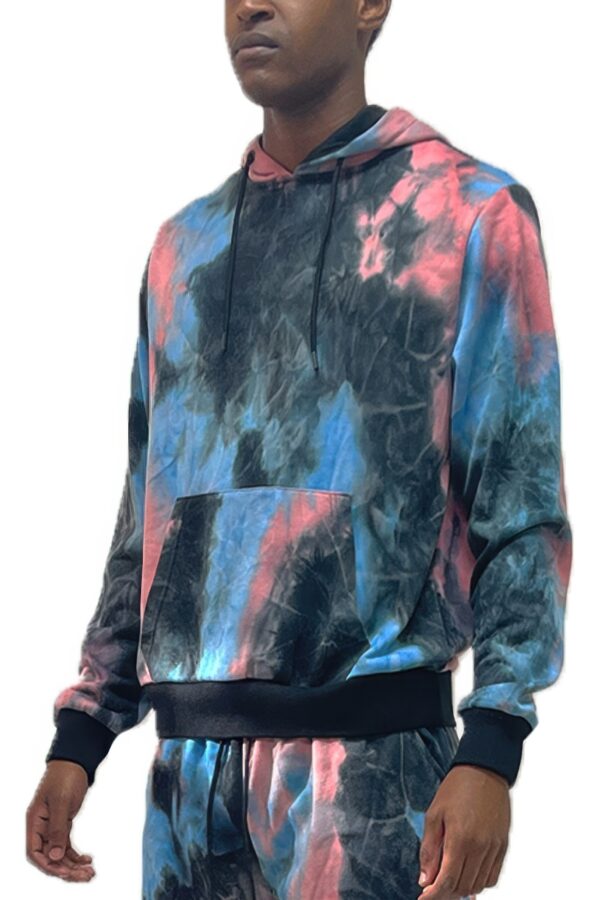 Tie-Dye Cotton Hoodie – Men’s French Terry