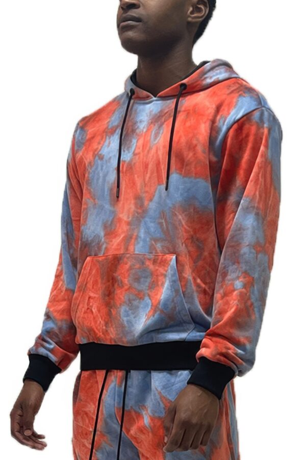 Tie-Dye Cotton Hoodie – Men’s French Terry