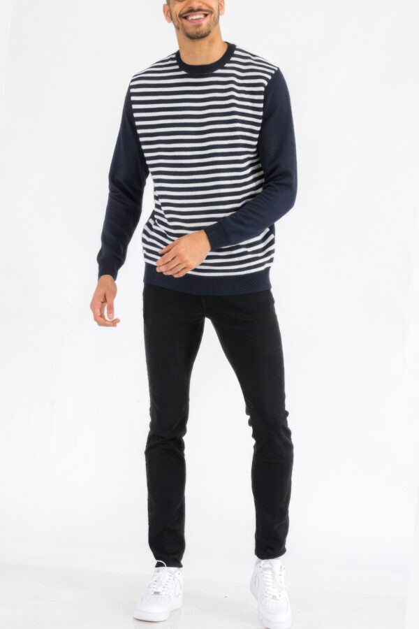 Knitted Round Neck Striped Sweater – Classic Stripes