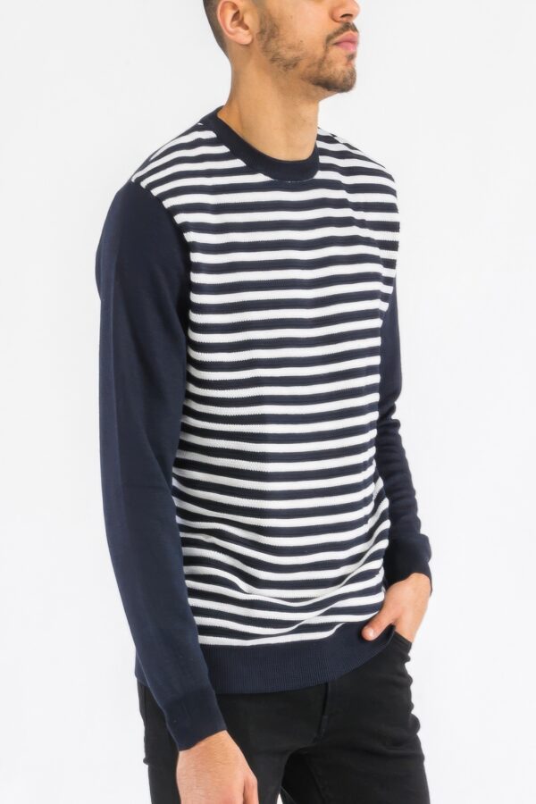 Knitted Round Neck Striped Sweater – Classic Stripes