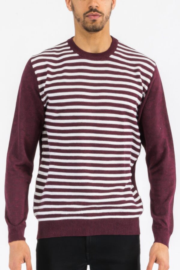 Knitted Round Neck Striped Sweater – Classic Stripes