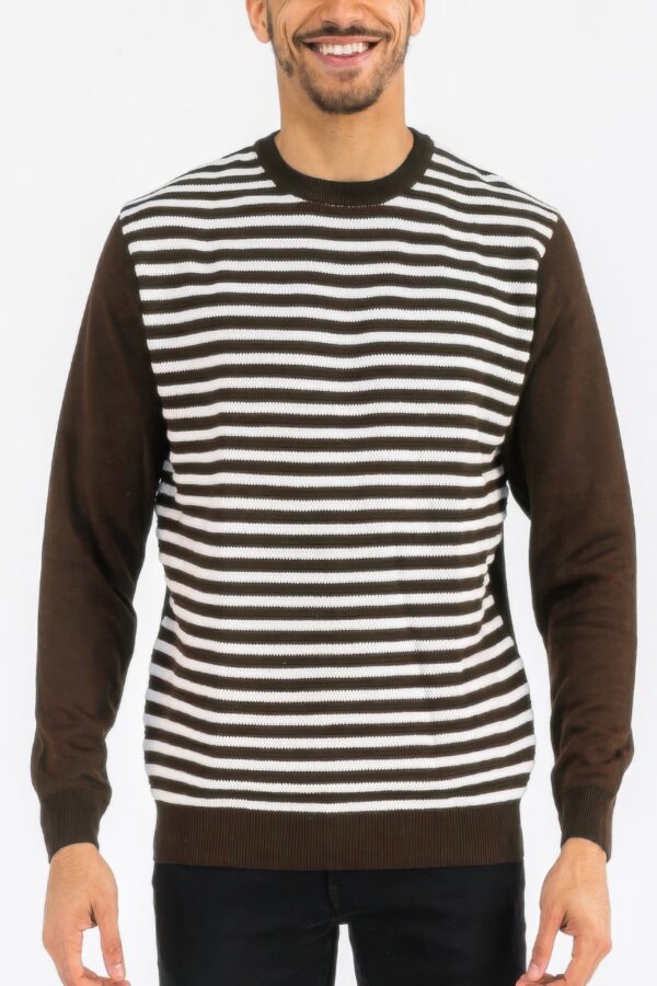 Knitted Round Neck Striped Sweater – Classic Stripes