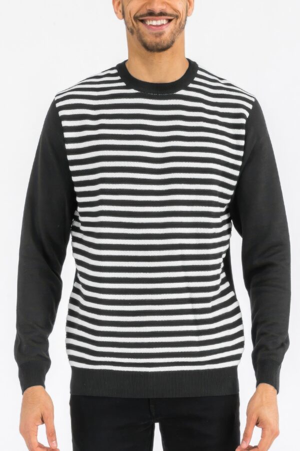 Knitted Round Neck Striped Sweater – Classic Stripes