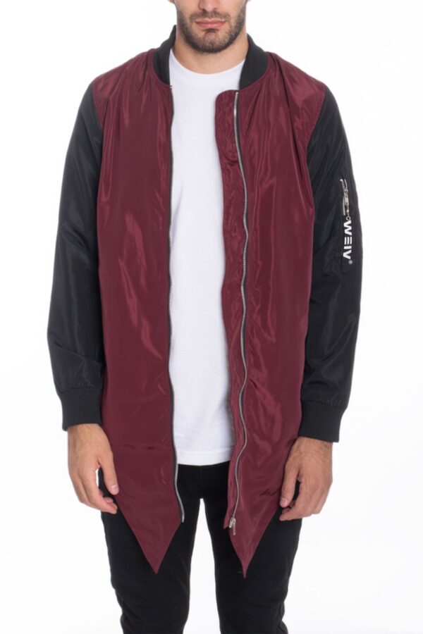 Men’s Satin Windbreaker Jacket – Two-Tone Water-Resistant