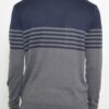 Men’s V-Neck Knit Pullover – Two-Tone Stripes