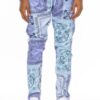 Paisley Bandana Track Pants – Striped Tape & Ankle Zippers