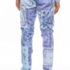 Paisley Bandana Track Pants – Striped Tape & Ankle Zippers