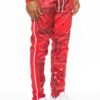 Paisley Bandana Track Pants – Striped Tape & Ankle Zippers