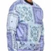 Paisley Bandana Crewneck with Ribbed Cuffs