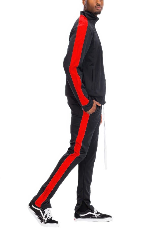 Men’s Single-Stripe Track Set – Full-Zip Jacket & Pants