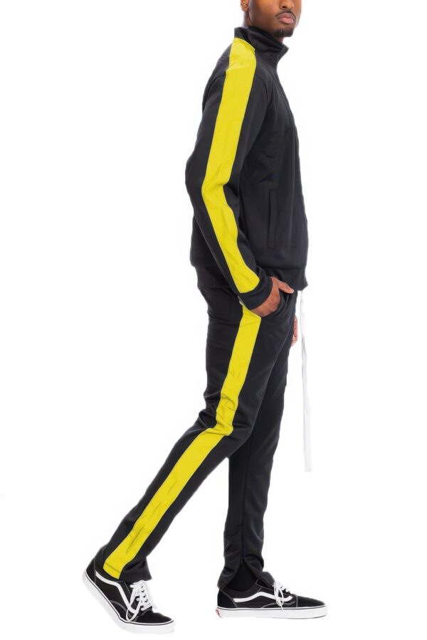 Men’s Single-Stripe Track Set – Full-Zip Jacket & Pants