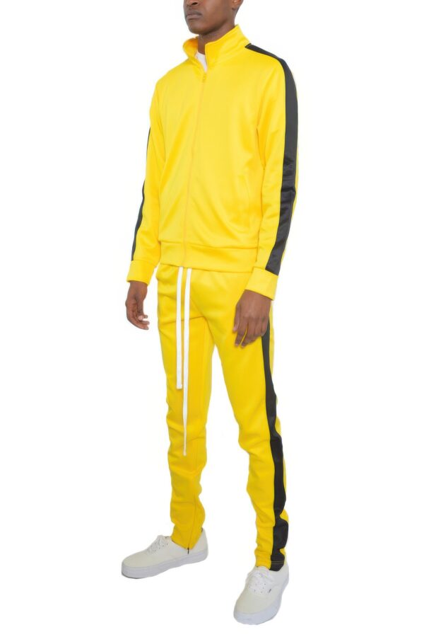 Men’s Single-Stripe Track Set – Full-Zip Jacket & Pants