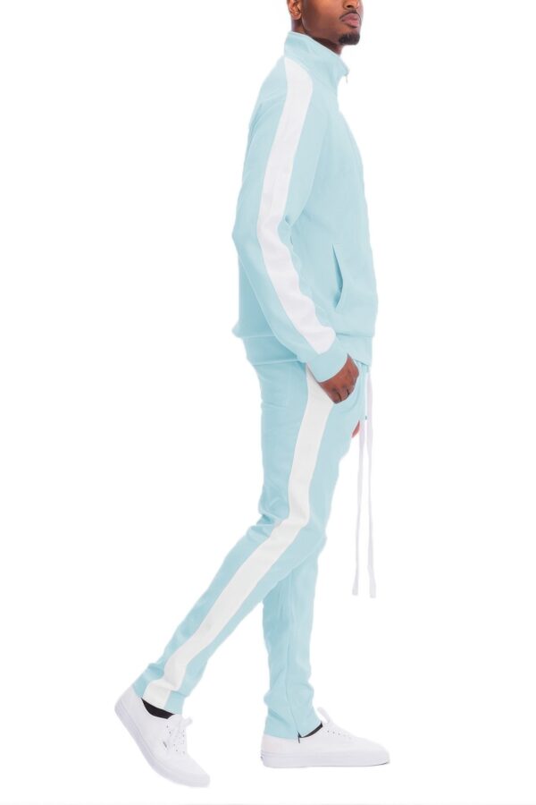 Men’s Single-Stripe Track Set – Full-Zip Jacket & Pants