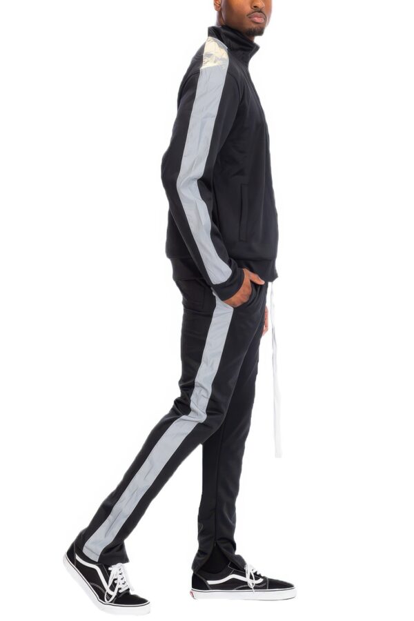Men’s Single-Stripe Track Set – Full-Zip Jacket & Pants