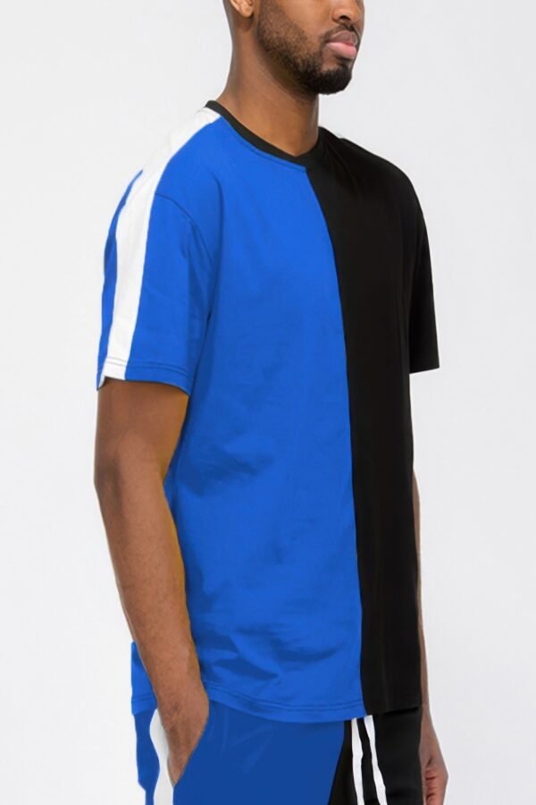 Two Tone Color Block Short Sleeve T-Shirt – Men’s