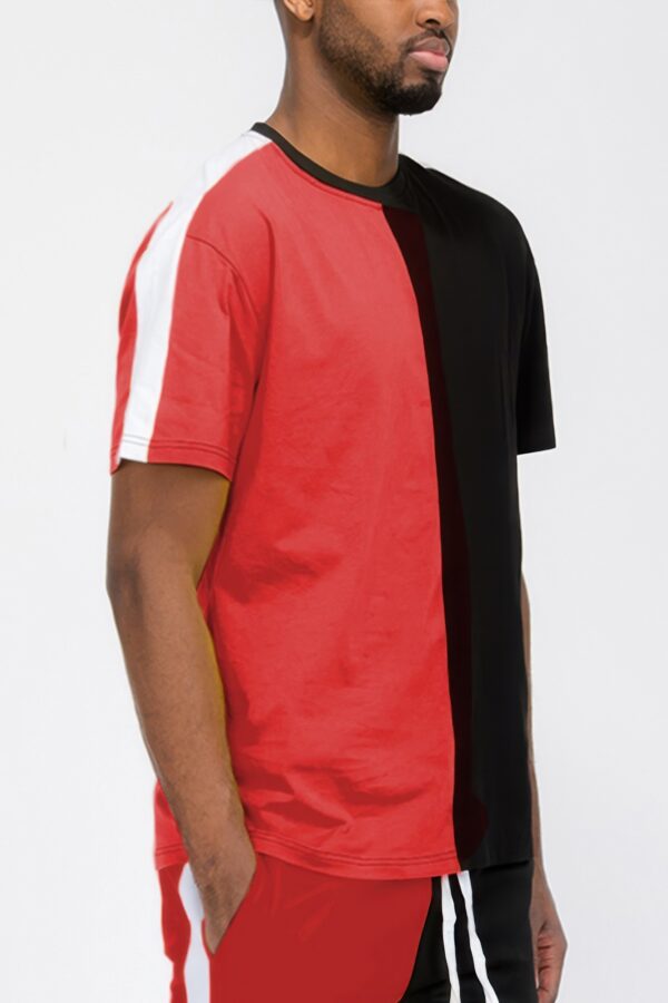 Two Tone Color Block Short Sleeve T-Shirt – Men’s