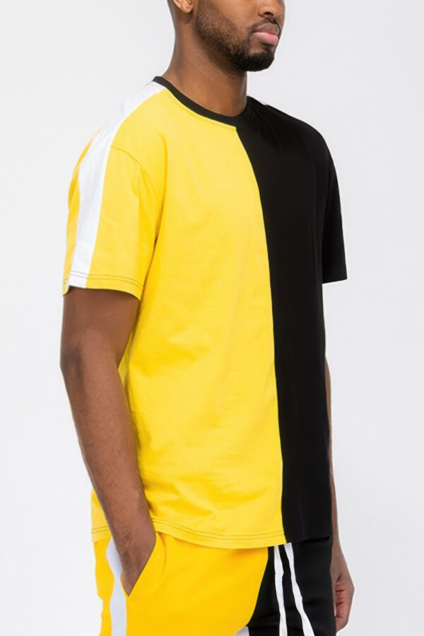 Two Tone Color Block Short Sleeve T-Shirt – Men’s