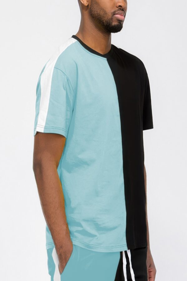 Two Tone Color Block Short Sleeve T-Shirt – Men’s
