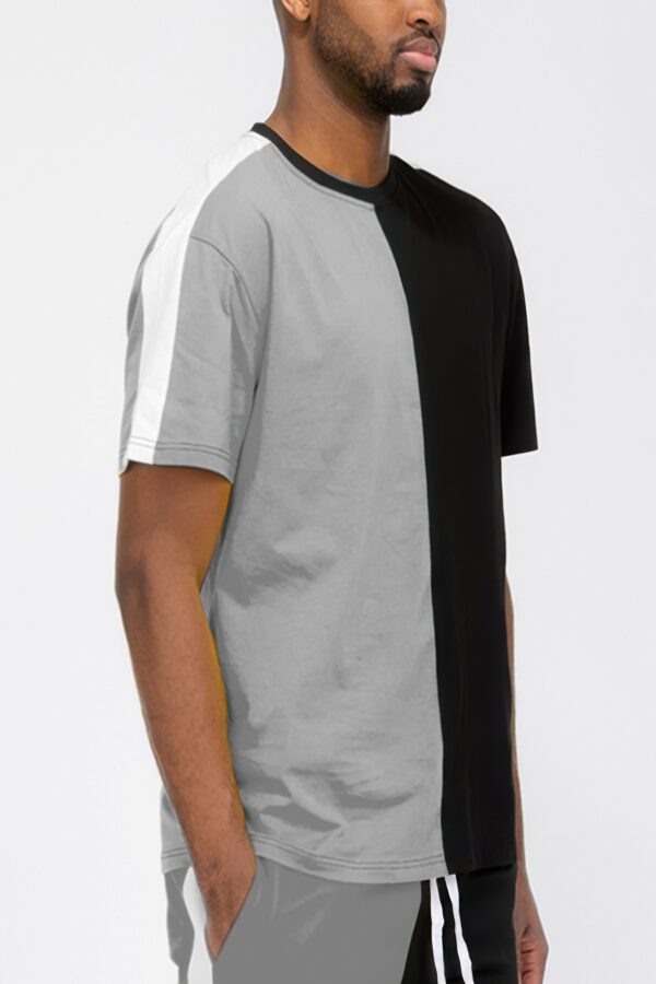Two Tone Color Block Short Sleeve T-Shirt – Men’s