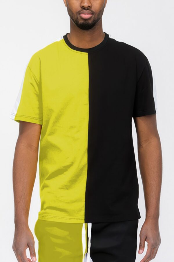 Two Tone Color Block Short Sleeve T-Shirt – Men’s