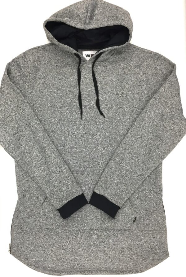 Extra-Long Marble Hoodie with Contrast Cuffs – Men’s